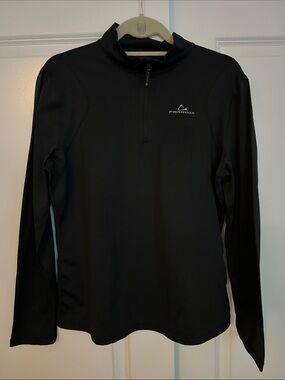 Paradox Black Long-Sleeve Half-Zip Performance Top